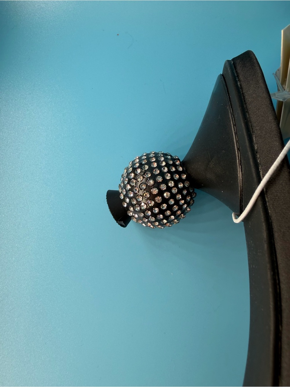 A New Day Target Simone Rhinestone Ball Heels Satin Black Formal Holiday New 10 - Picture 3 of 4